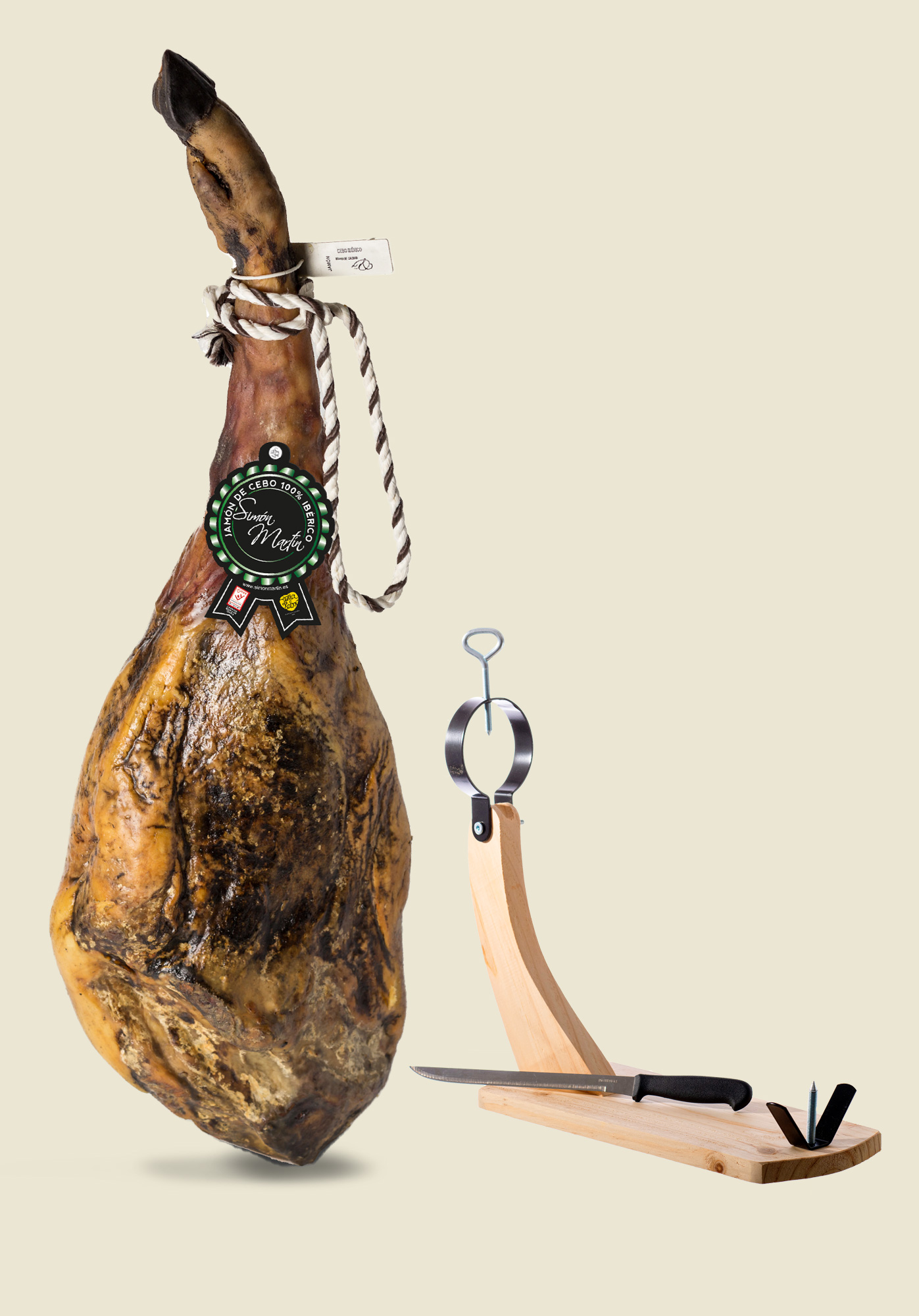 Simón Martín 100% Natuurlijk - Set Jamón Ibérico Cebo
