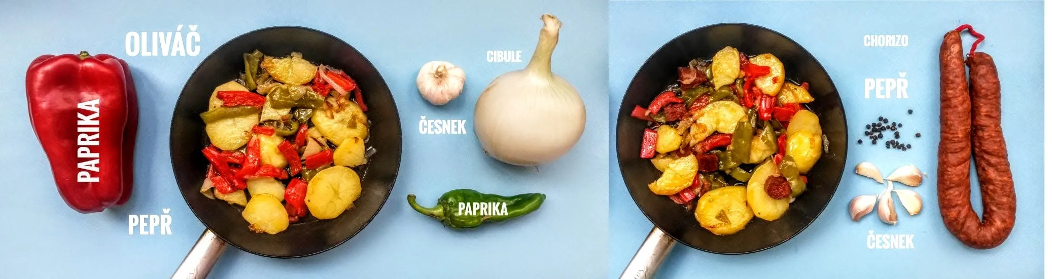 Recette : Patatas a lo pobre au chorizo (pommes de terre au chorizo) - Jamon.be