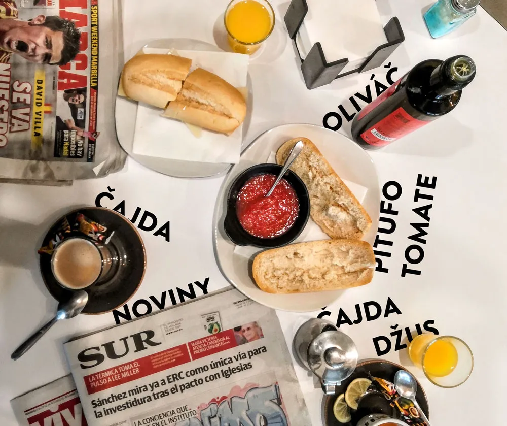 Espagne : Le petit-déjeuner espagnol typique - Jamon.be