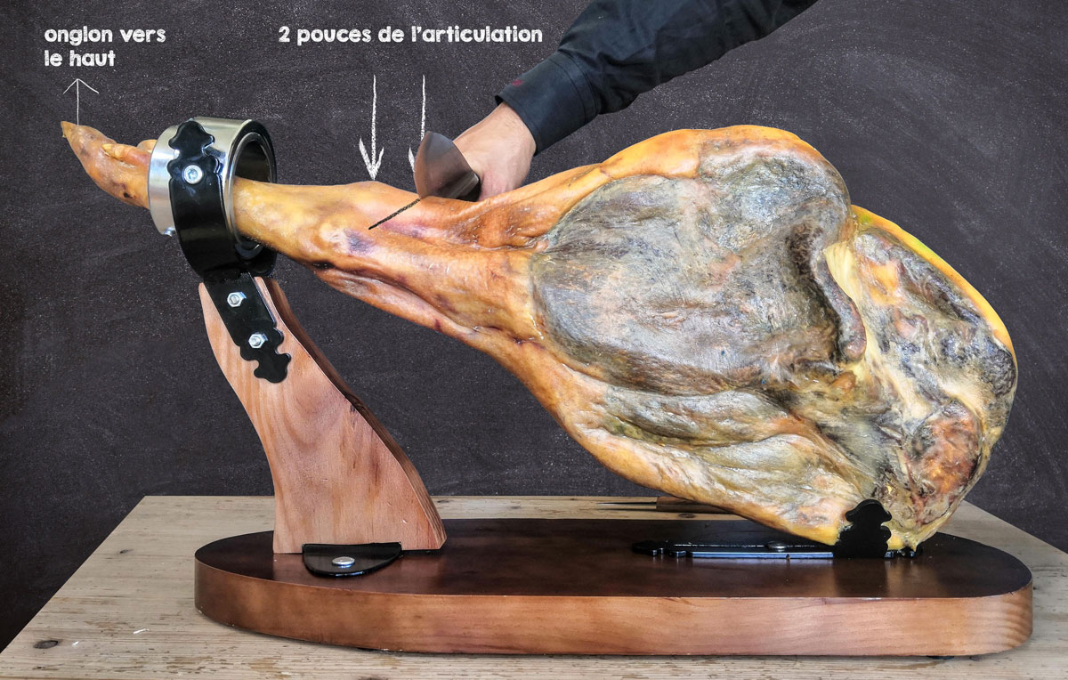 guide de découpe - jamón serrano