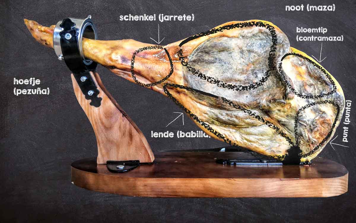 snijgids - jamón serrano
