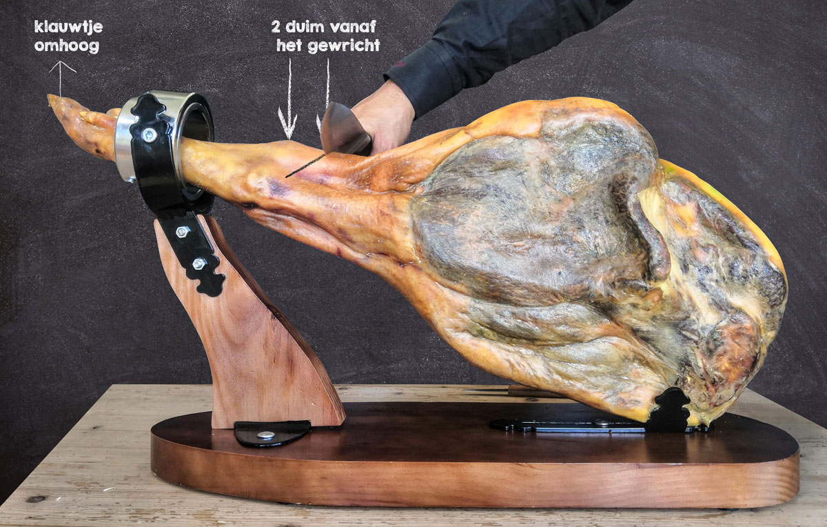 snijgids - jamón serrano