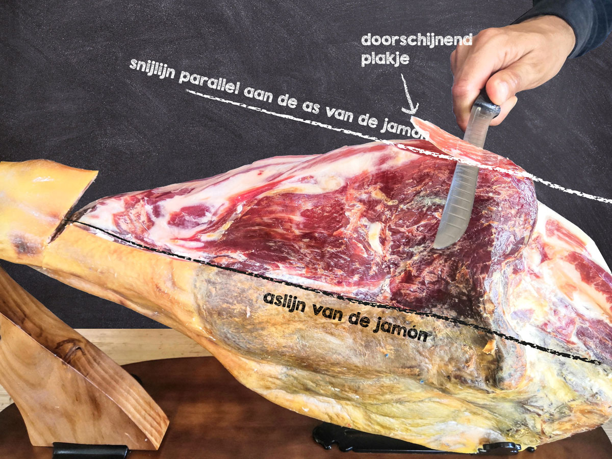 jamon serrano - snijgids