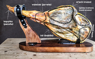 Snijgids jamón serrano of ibérico